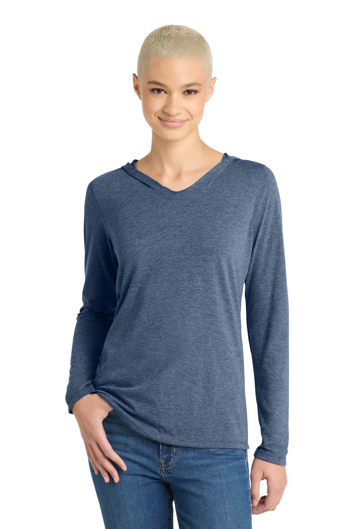 District ® Women's Perfect Tri ® Long Sleeve Hoodie. DM139L
