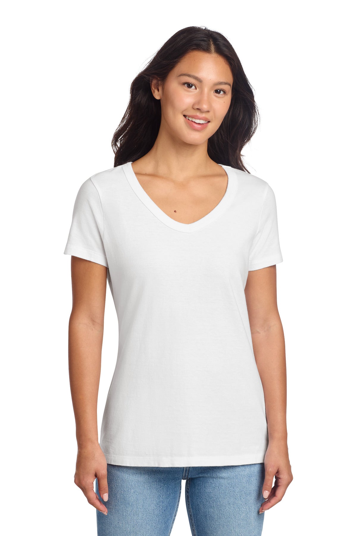 Port & Co ® Women's Beach Wash ® Garment-Dyed V-Neck Tee LPC099V