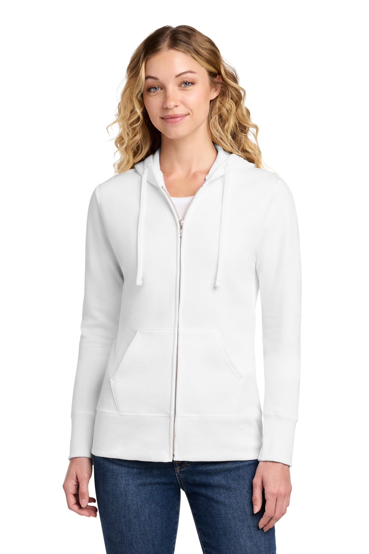 Port & Co ® Women's Core Fleece Full-Zip Hooded Sweatshirt. LPC78ZH