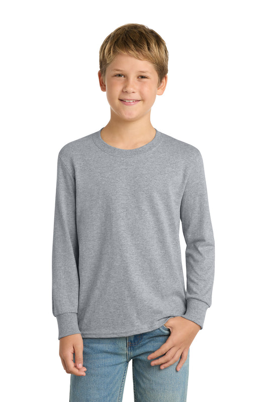 Port & Co ® Youth Long Sleeve Core Cotton Tee. PC54YLS