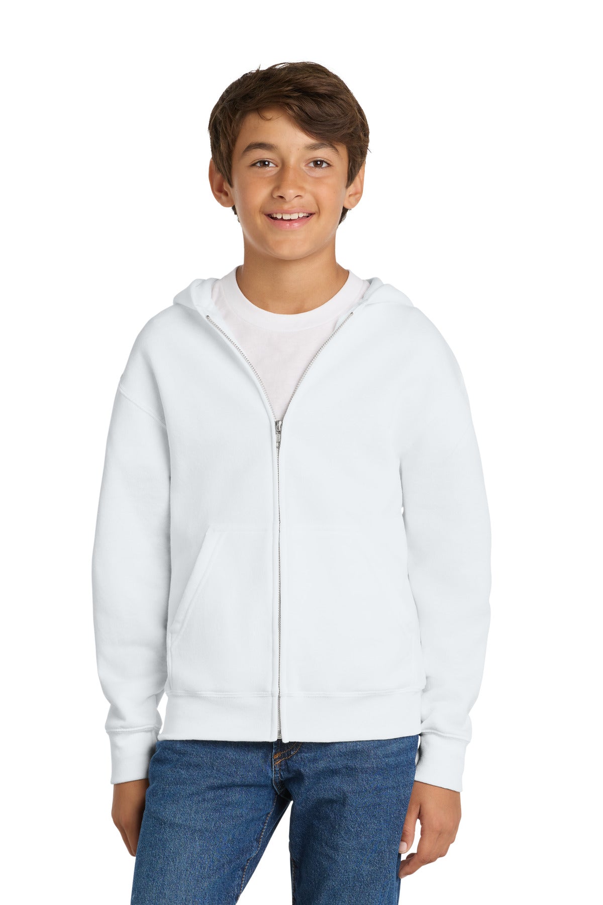 Port & Co ® Youth Core Fleece Full-Zip Hooded Sweatshirt PC78YZH