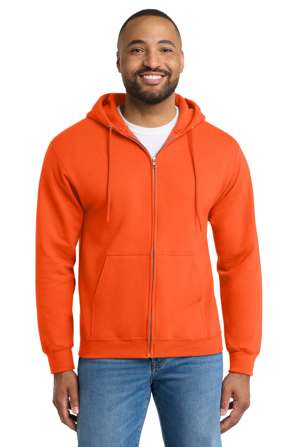 Port & Co ® Essential Fleece Full-Zip Hooded Sweatshirt. PC90ZH