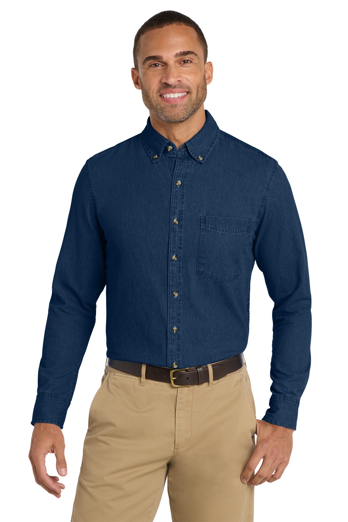 Port & Co ® Long Sleeve Value Denim Shirt. SP10