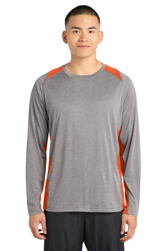 Sport-Tek ® Long Sleeve Heather Colorblock Contender ™ Tee. ST361LS