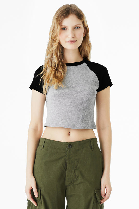 BELLA+CANVAS ®  Women's Micro Rib Raglan Baby Tee BC1201
