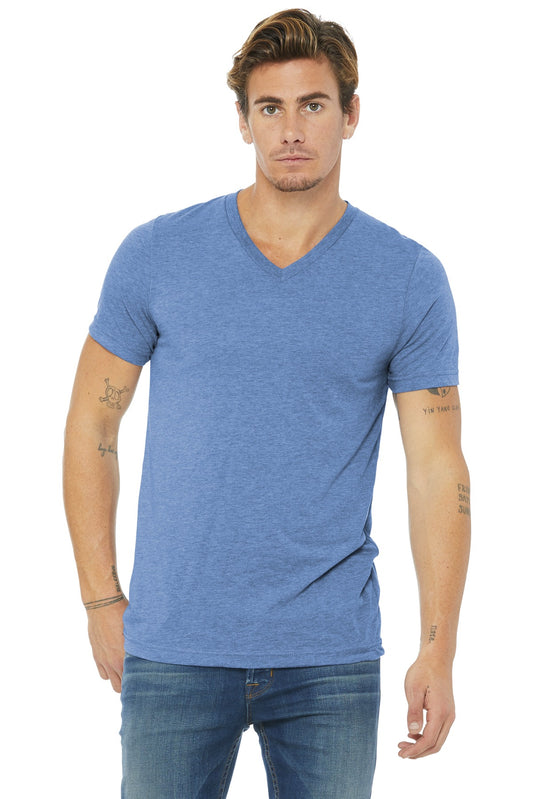 BELLA+CANVAS ®  Unisex Triblend Short Sleeve V-Neck Tee. BC3415