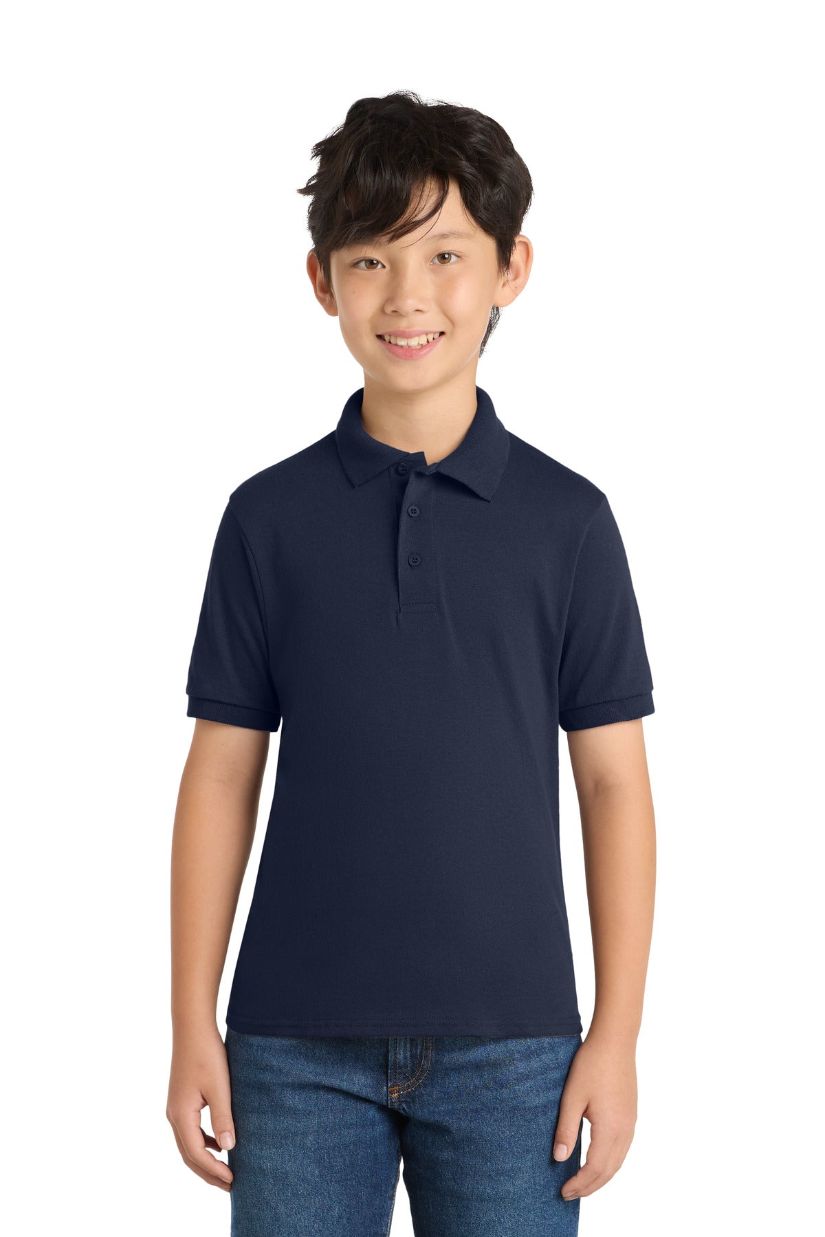 Port & Co ®  Youth Core Blend Jersey Knit Polo. KP55Y