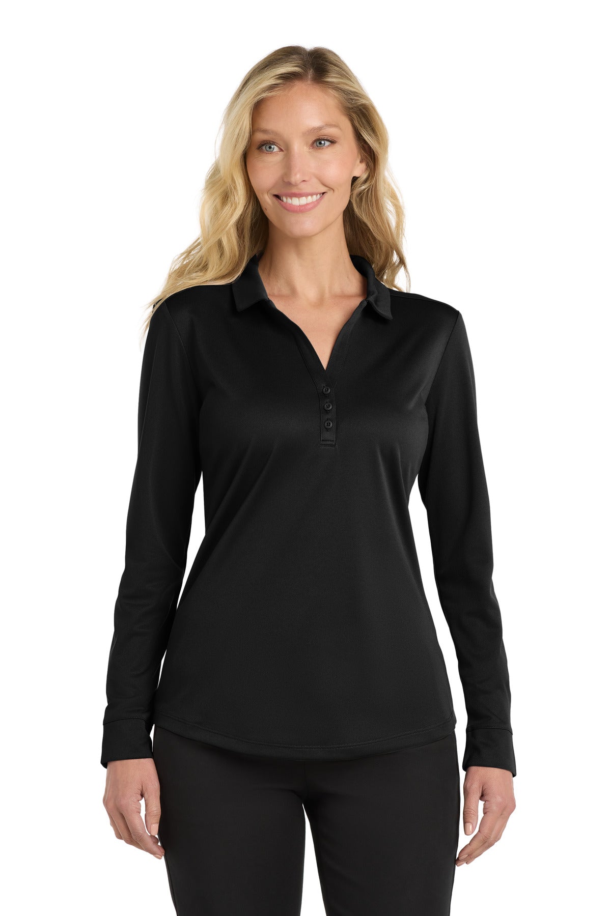 Port Authority  ®  Women's Silk Touch  ™   Performance Long Sleeve Polo. L540LS