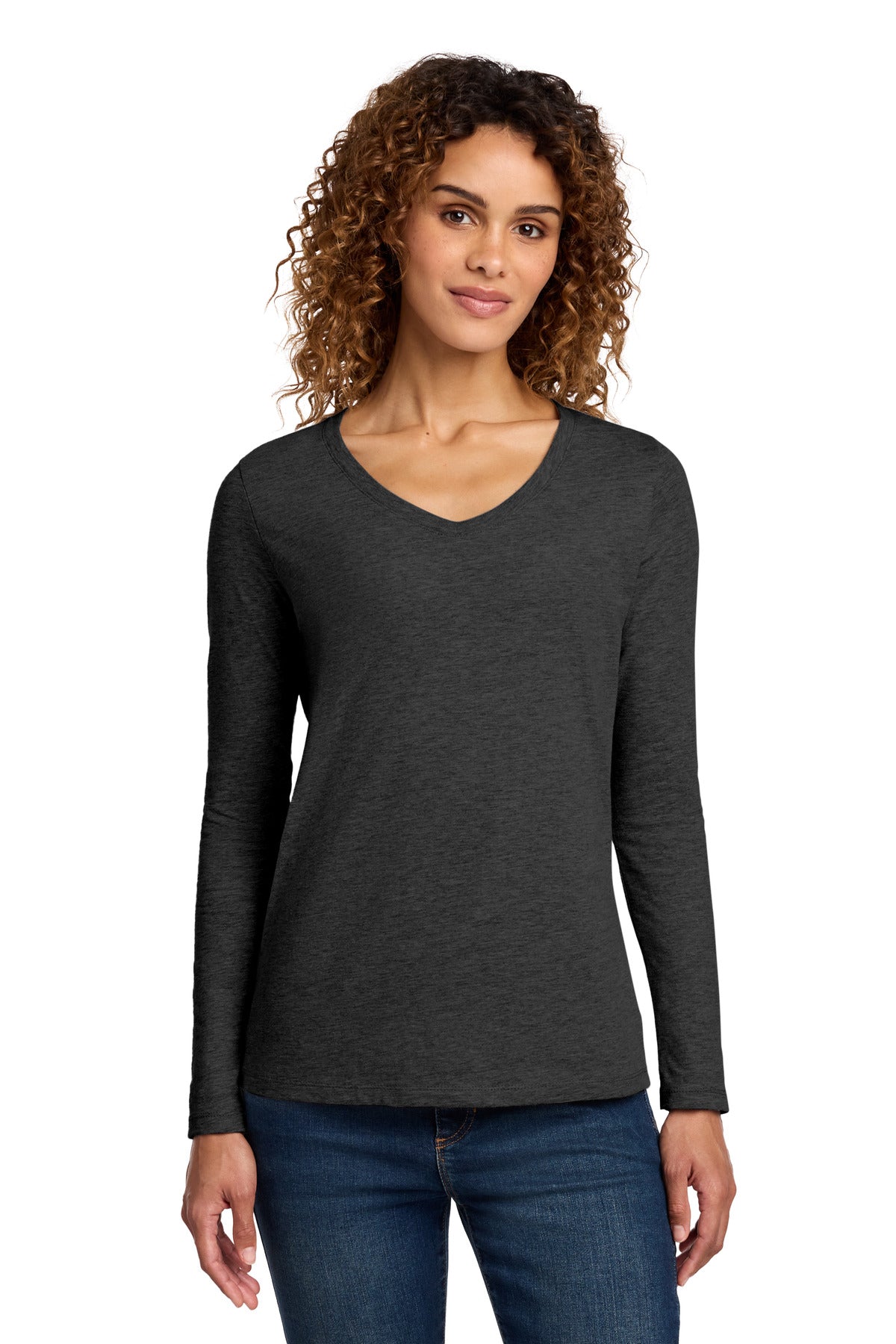 Port & Co ®  Women's Long Sleeve Fan Favorite V-Neck Tee. LPC450VLS