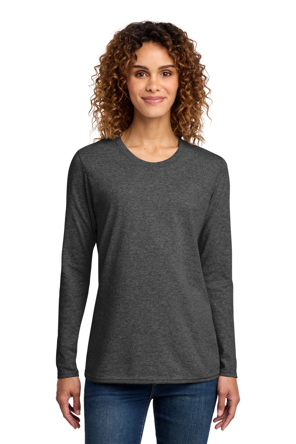 Port & Co ®  Women's Long Sleeve Core Cotton Tee. LPC54LS