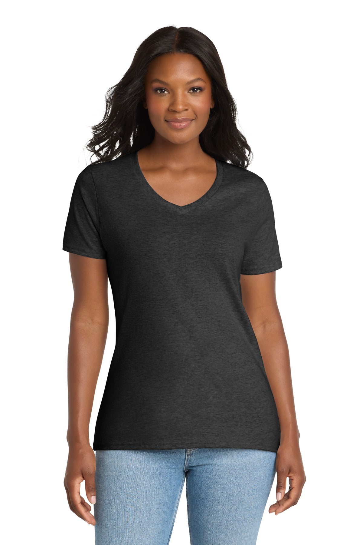 Port & Co ®  Women's Core Cotton V-Neck Tee. LPC54V