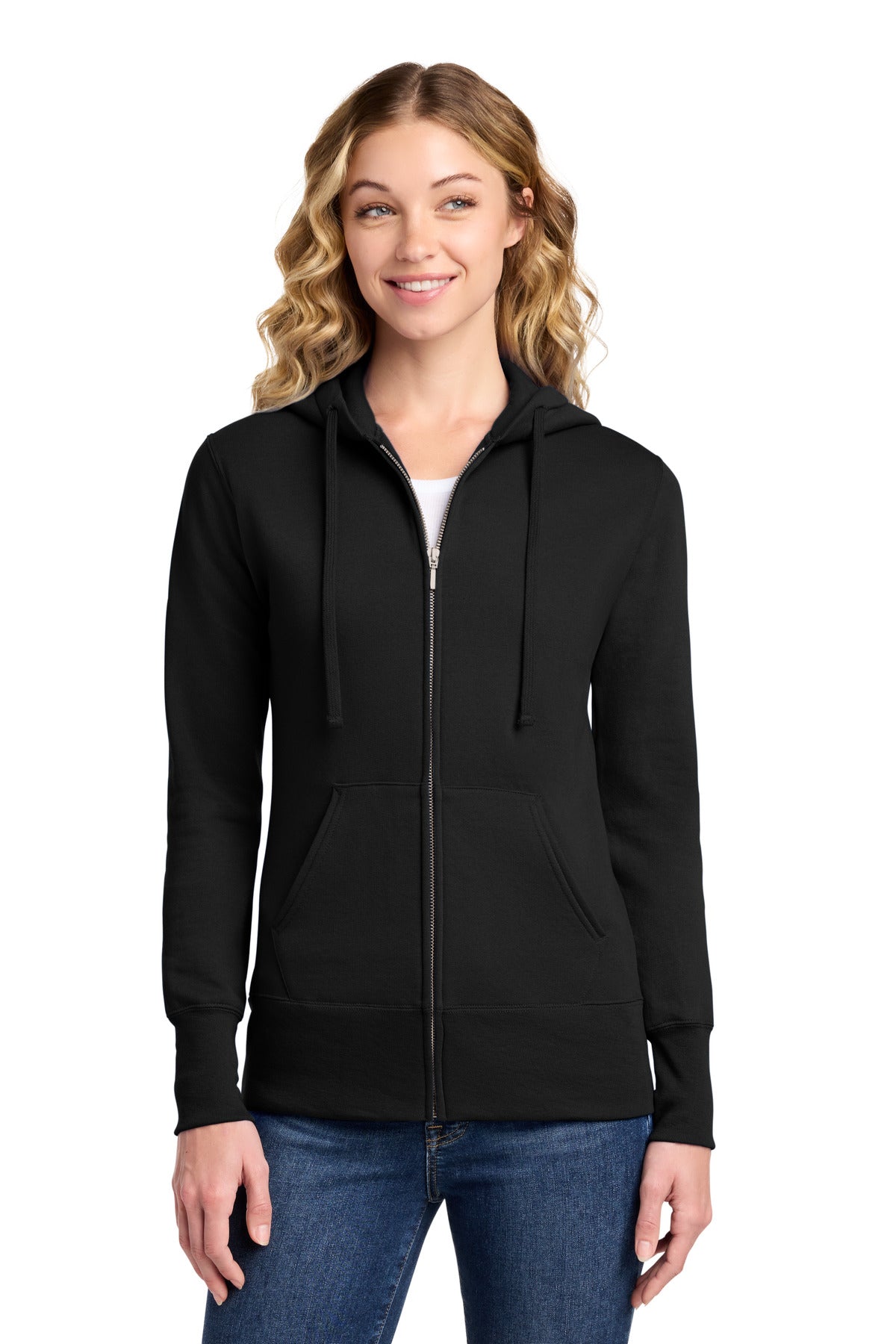 Port & Co ®  Women's Core Fleece Full-Zip Hooded Sweatshirt. LPC78ZH