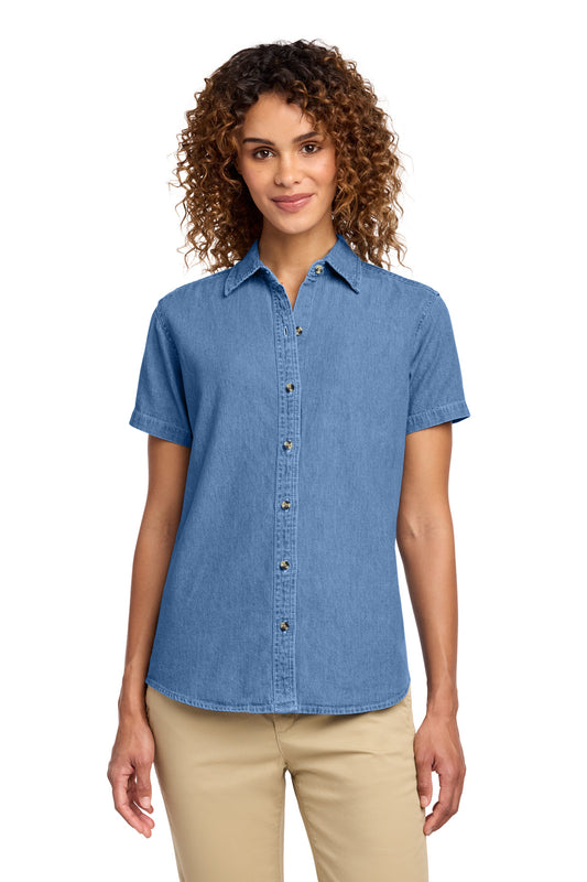 Port & Co ®  Women's Short Sleeve Value Denim Shirt.  LSP11