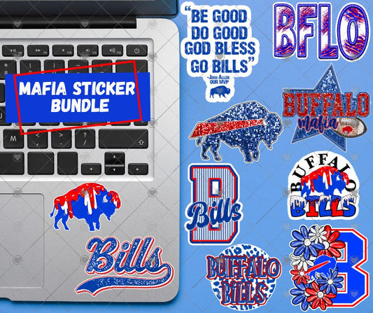 Buffalo Football Sticker Bundle