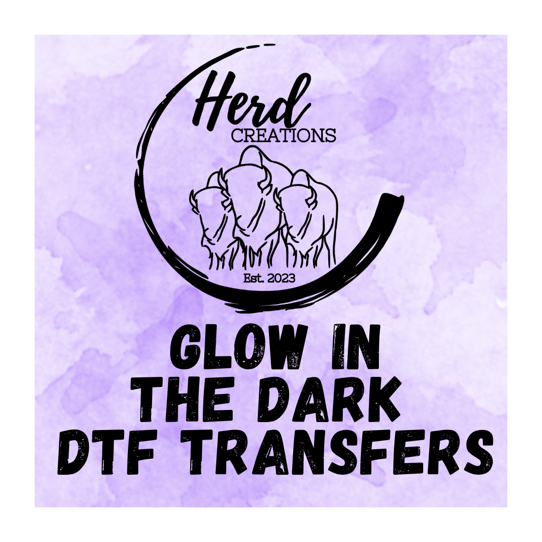Glow in the dark DTF transfers by Herd Creations