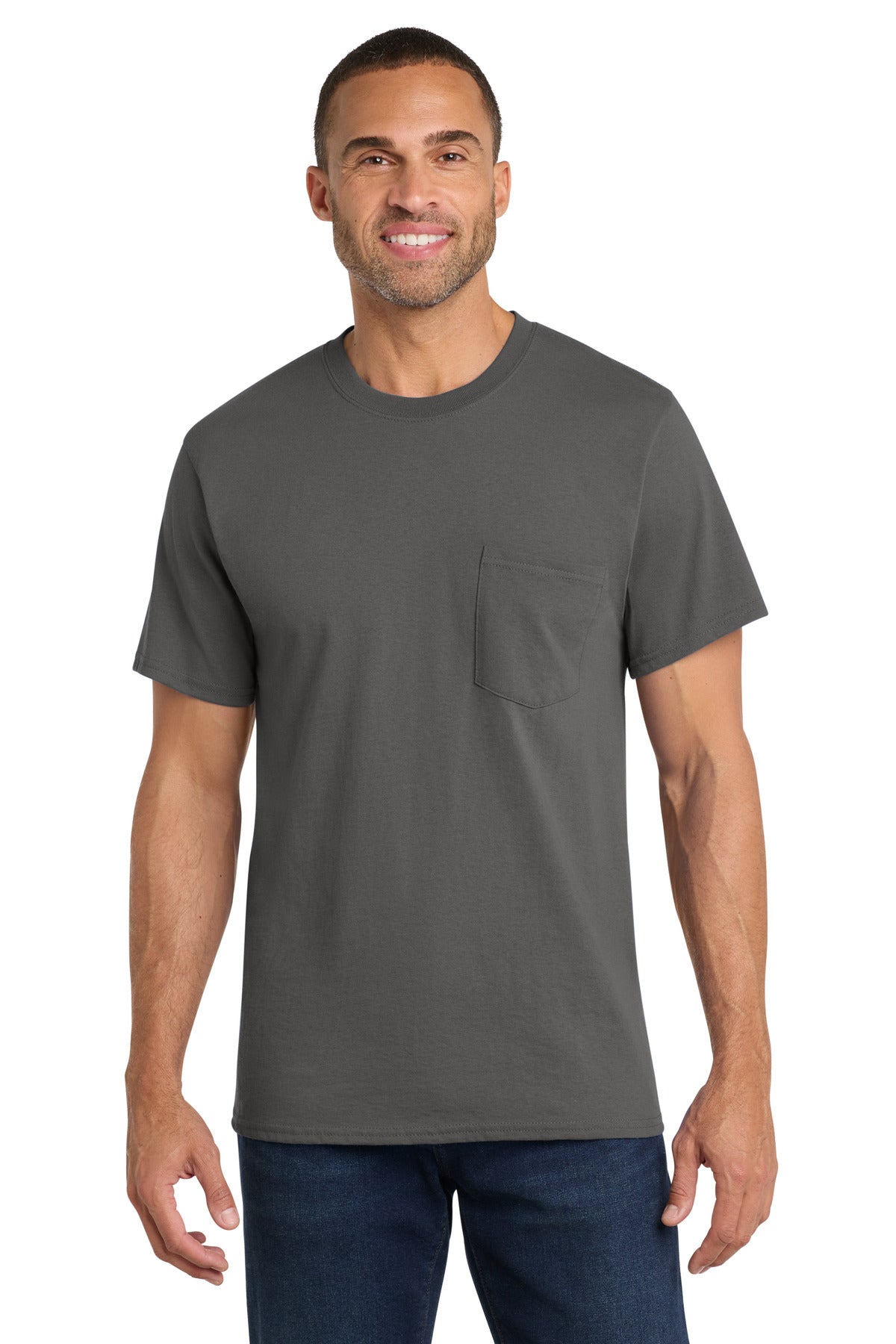 Port & Co ®  Core Cotton Pocket Tee. PC54P