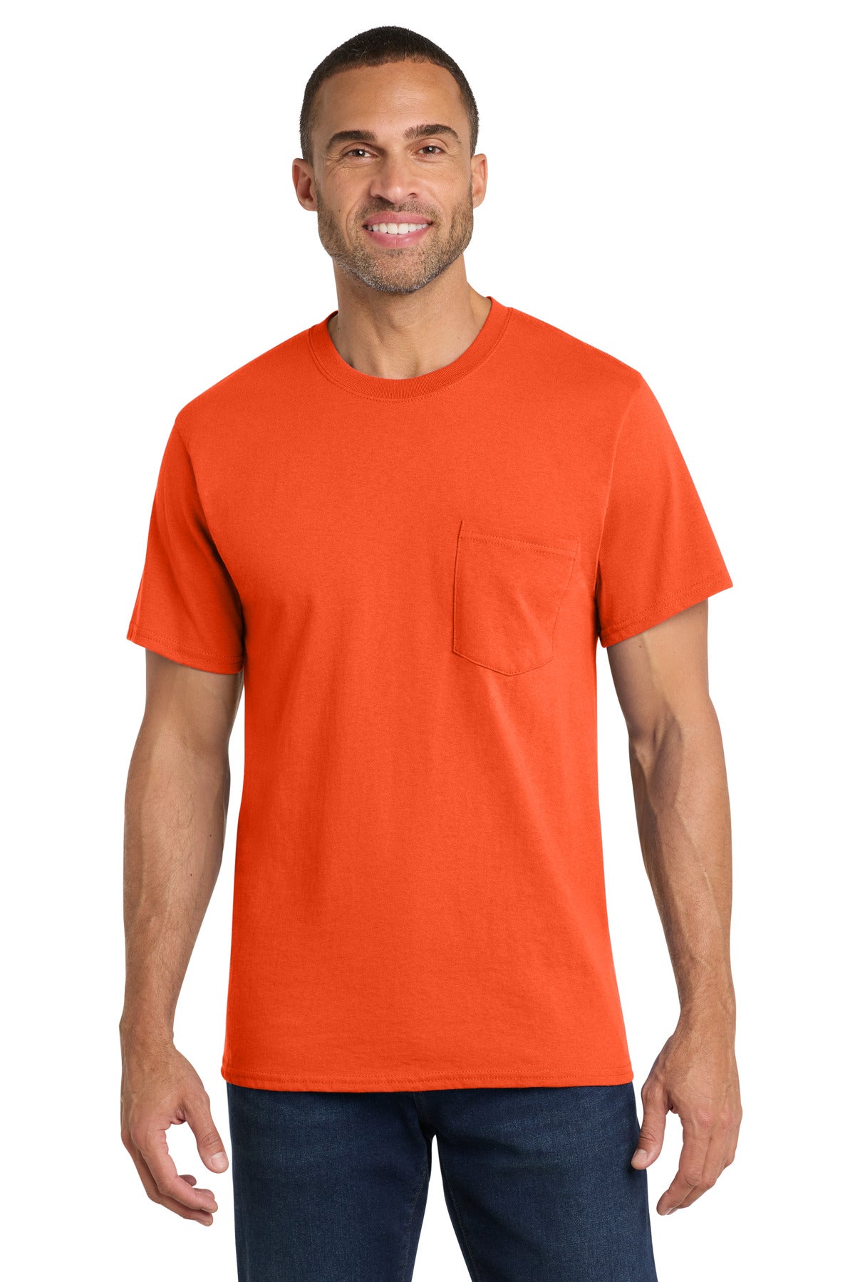 Port & Co ®  Core Cotton Pocket Tee. PC54P