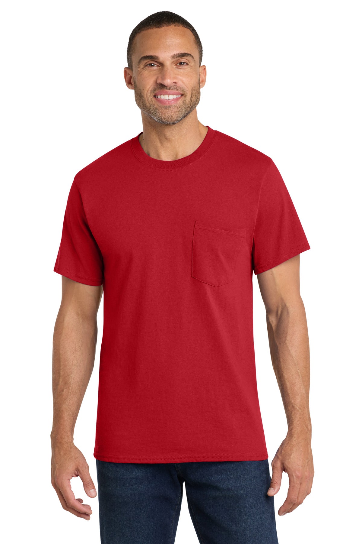 Port & Co ®  Core Cotton Pocket Tee. PC54P