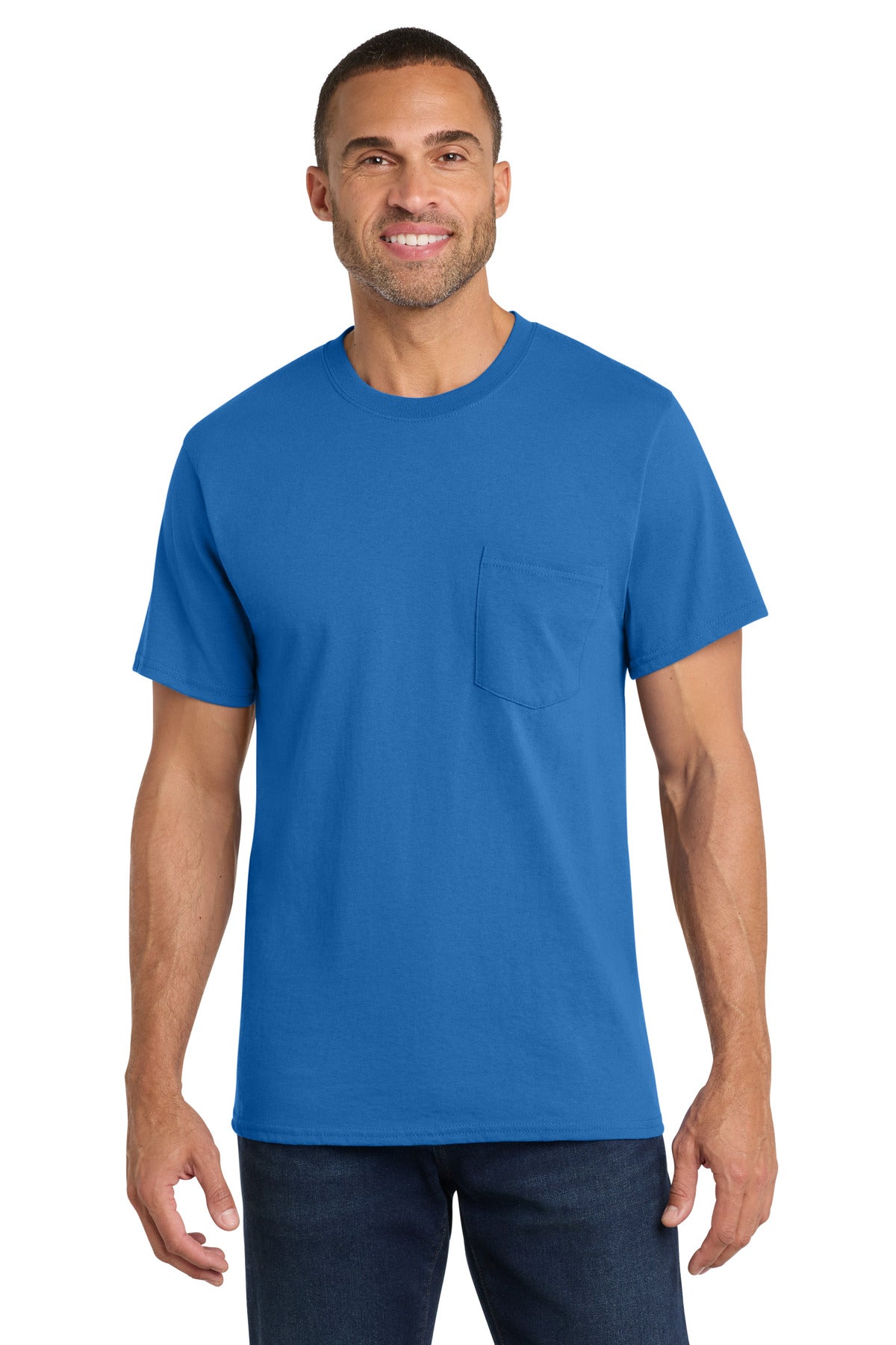 Port & Co ®  Core Cotton Pocket Tee. PC54P