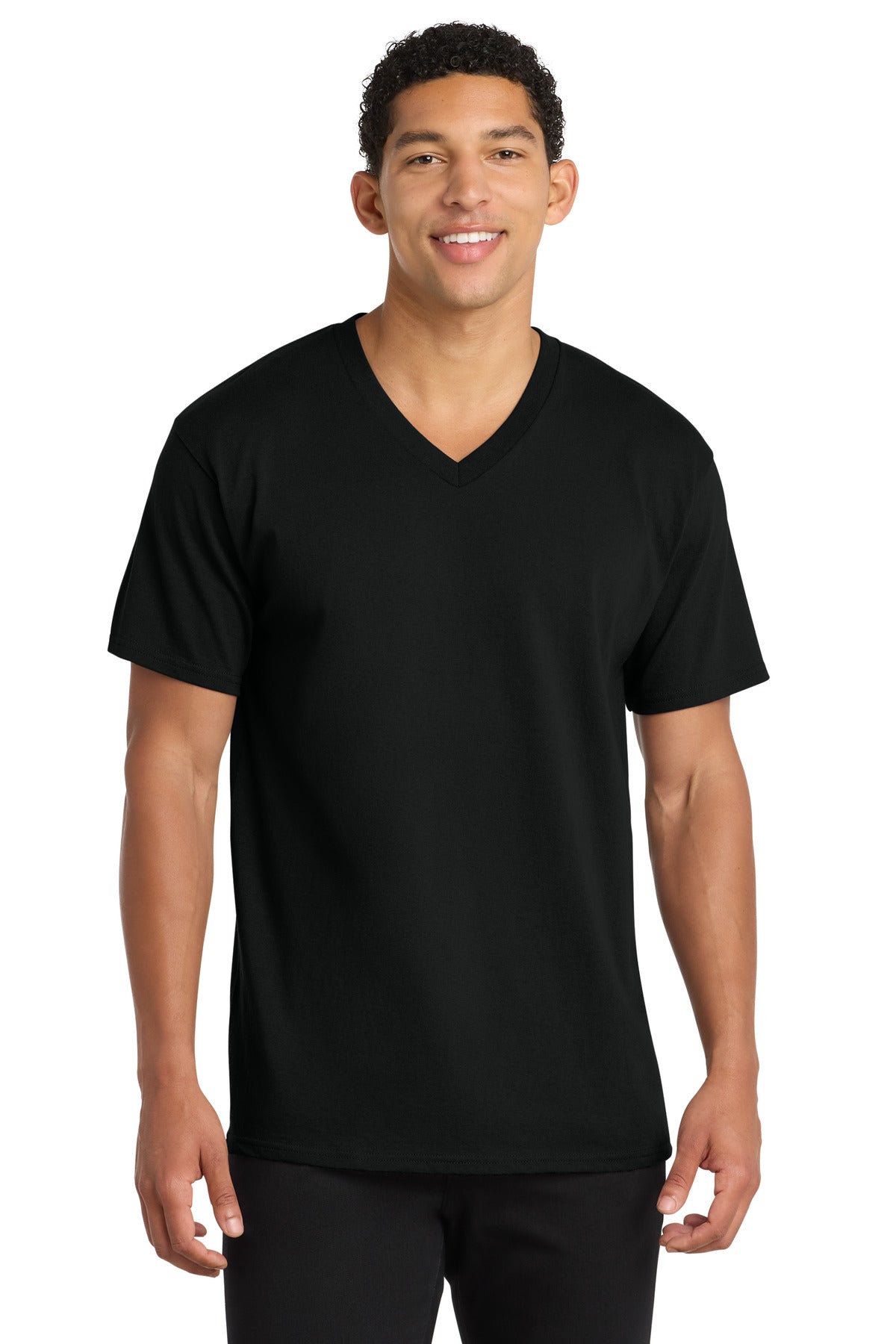 Port & Co ®  Core Cotton V-Neck Tee. PC54V