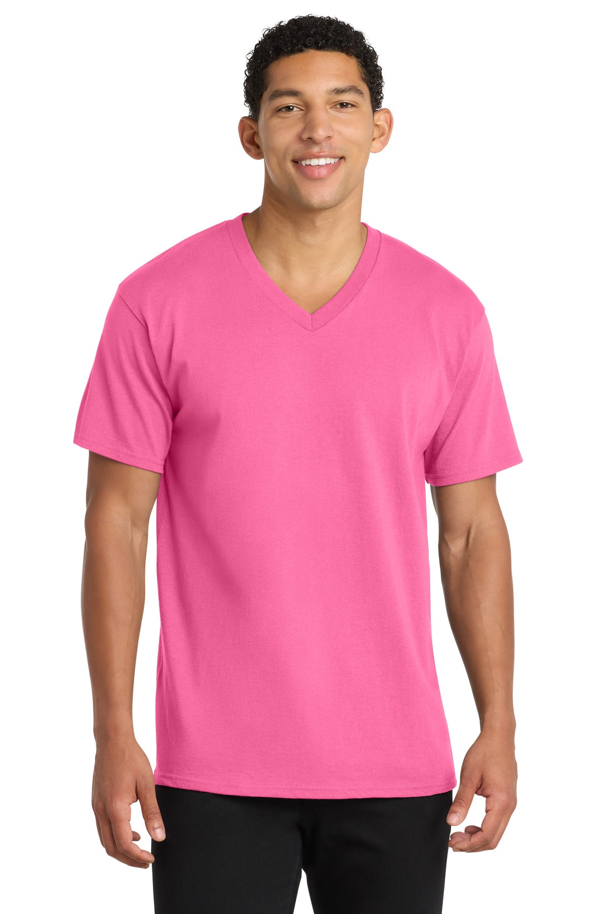 Port & Co ®  Core Cotton V-Neck Tee. PC54V