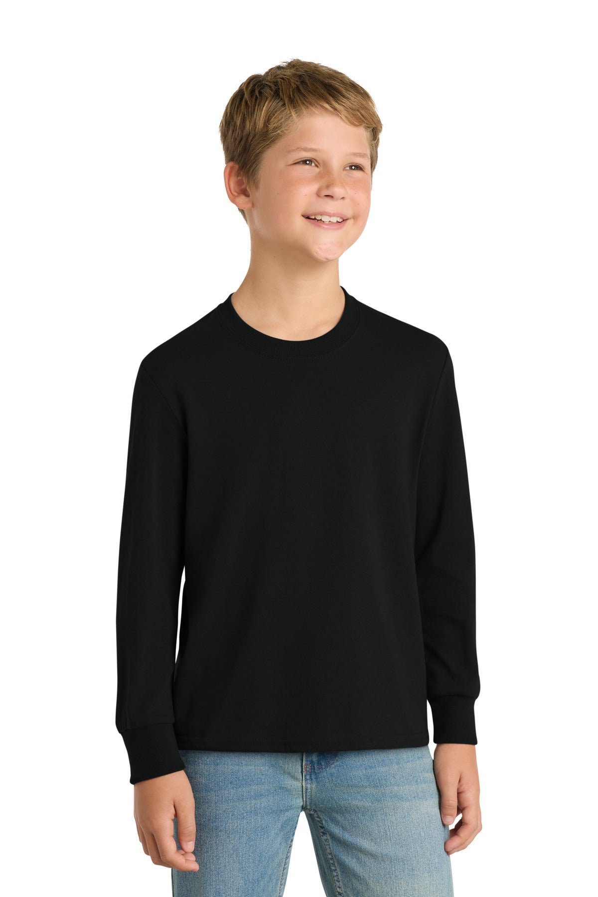 Port & Co ®  Youth Long Sleeve Core Cotton Tee. PC54YLS