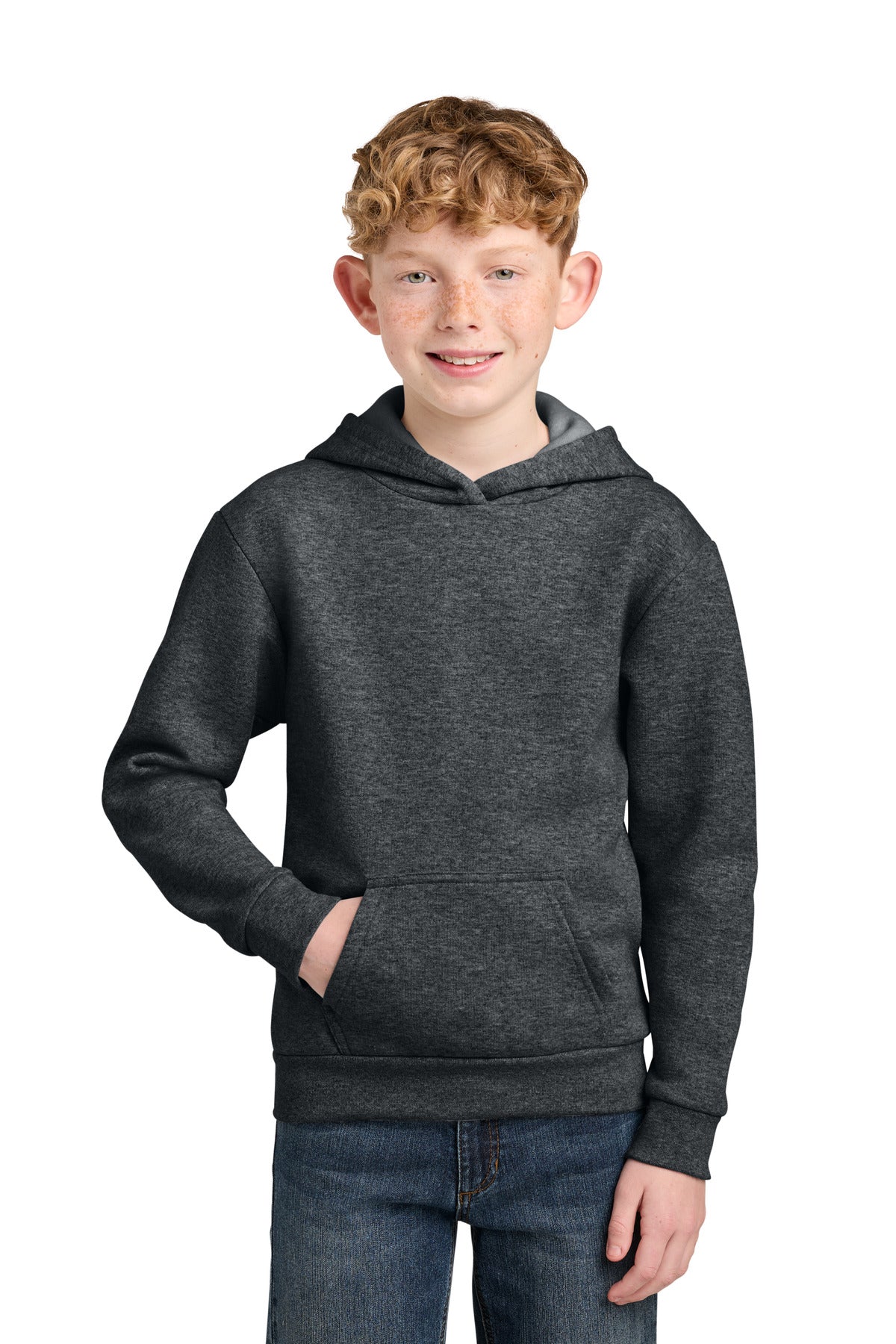 Port & Co ®  Youth Easy Fleece Pullover Hooded Sweatshirt PC68YH