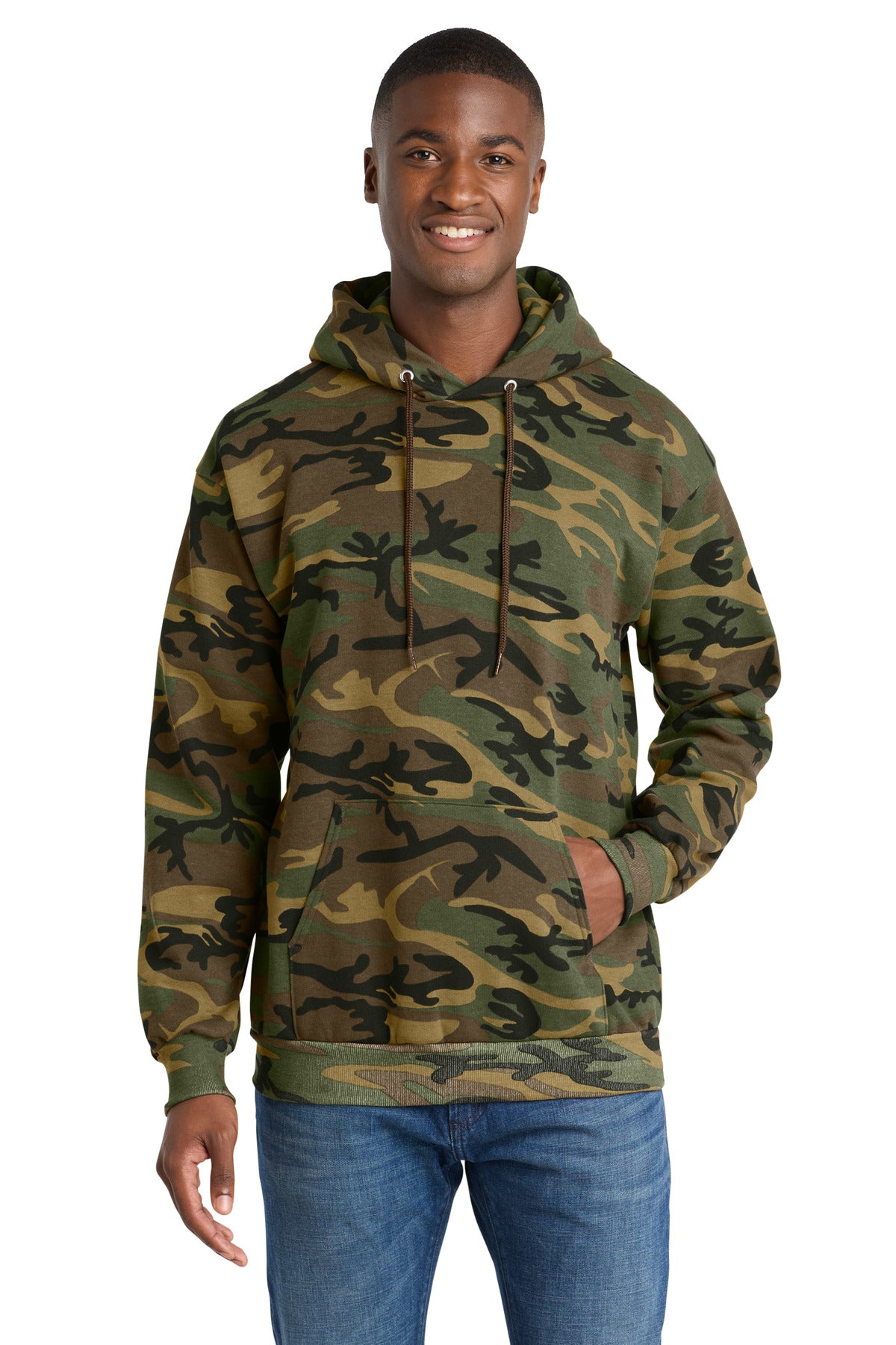 Port & Co ®  Core Fleece Camo Pullover Hooded Sweatshirt. PC78HC