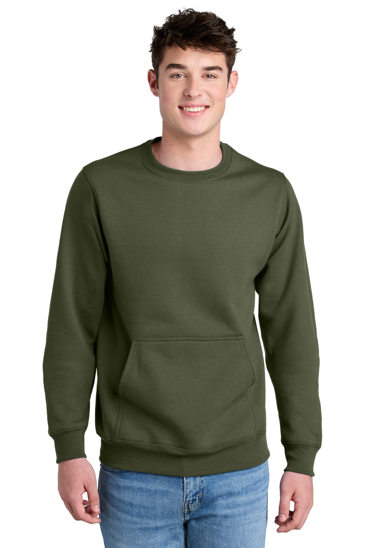 Port & Co ®  Core Fleece Crewneck Pocket Sweatshirt PC78PKT