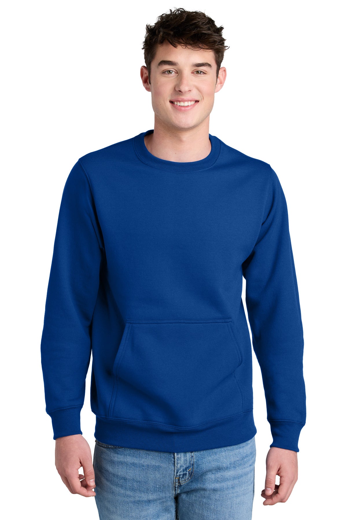 Port & Co ®  Core Fleece Crewneck Pocket Sweatshirt PC78PKT