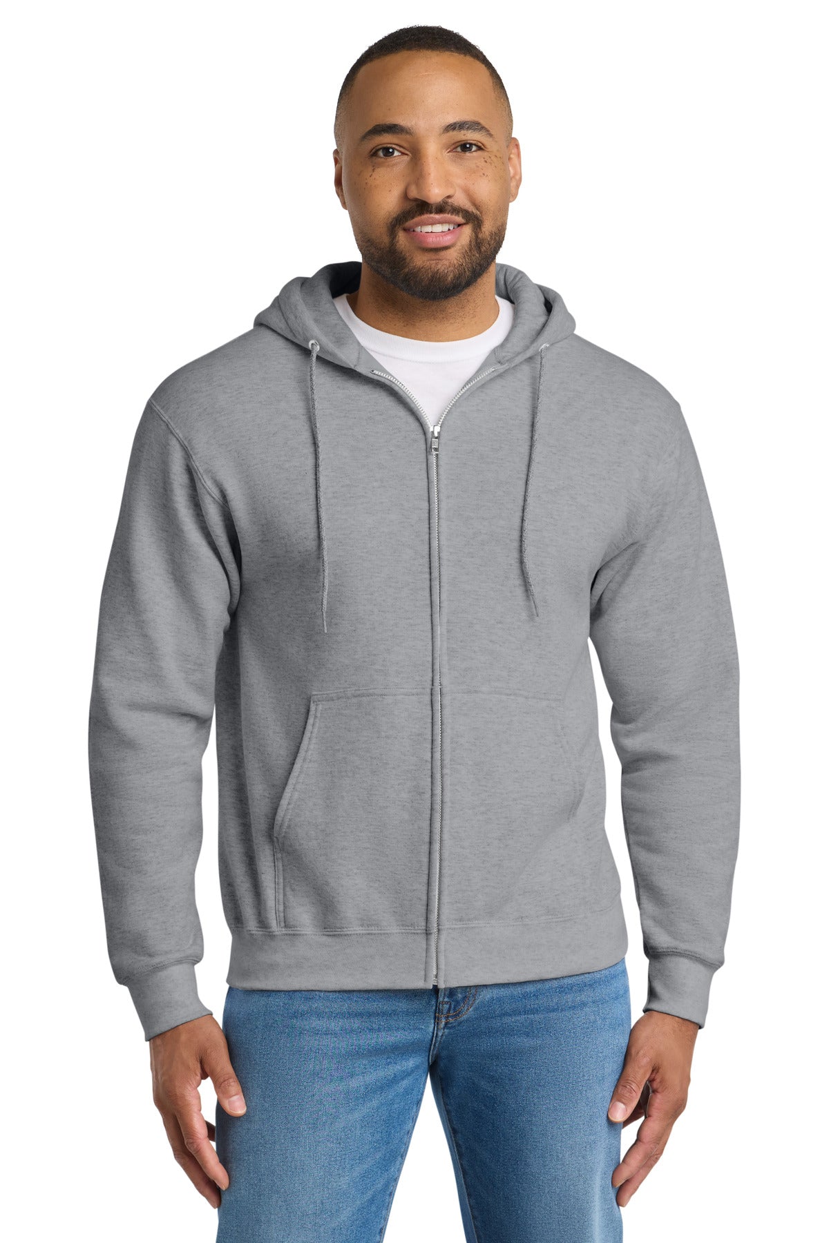 Port & Co ®  Essential Fleece Full-Zip Hooded Sweatshirt.  PC90ZH