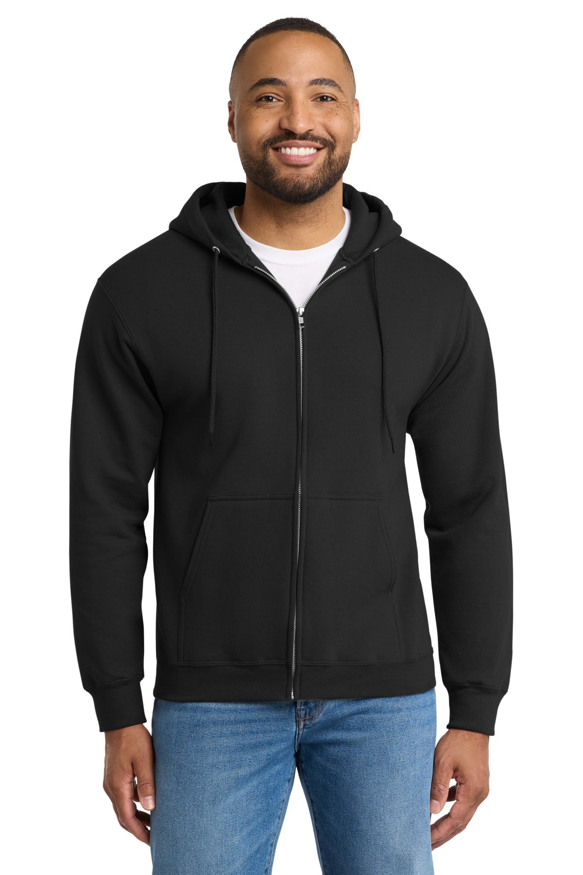 Port & Co ®  Essential Fleece Full-Zip Hooded Sweatshirt.  PC90ZH