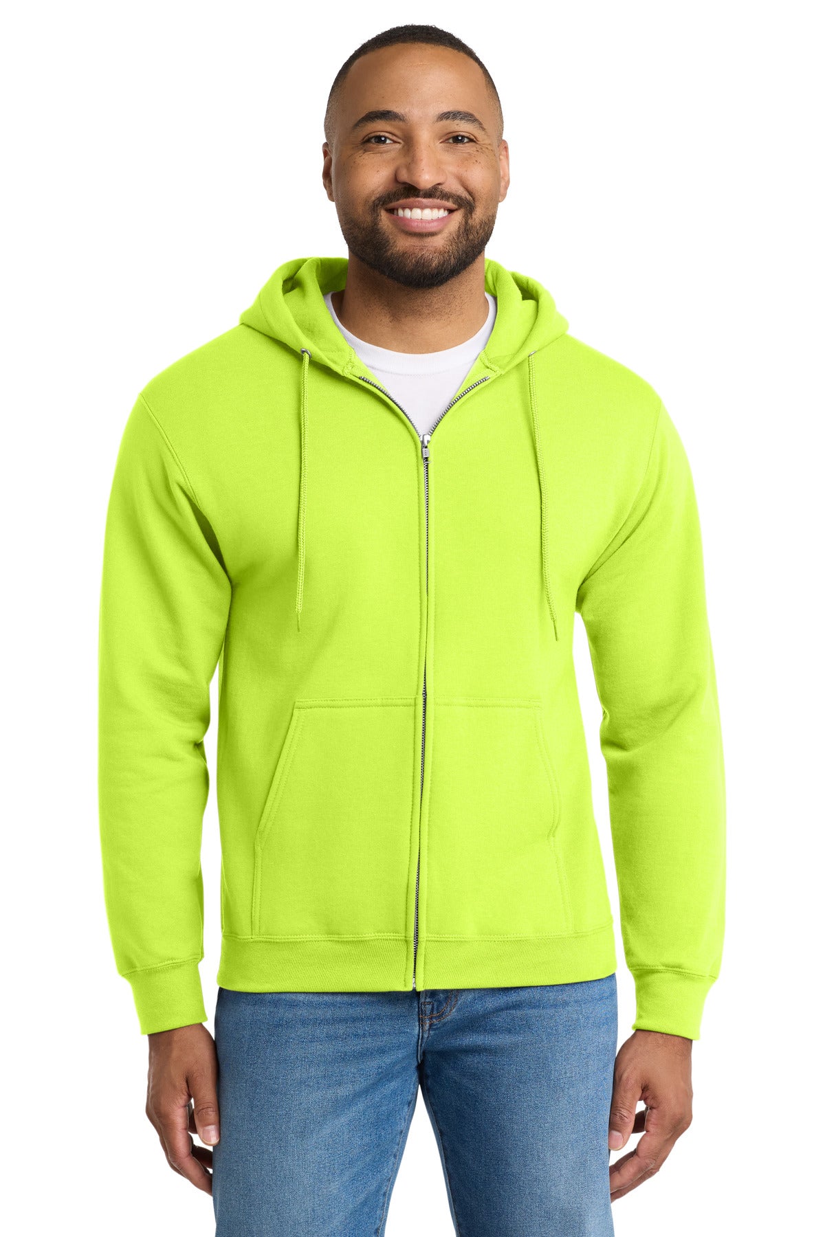 Port & Co ®  Essential Fleece Full-Zip Hooded Sweatshirt.  PC90ZH