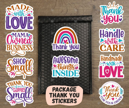 Thank You Packaging Sticker Bundle