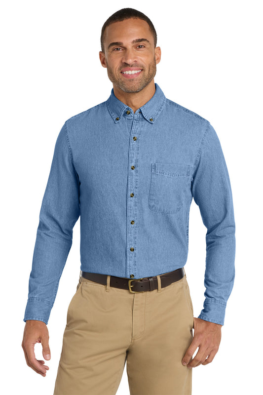 Port & Co ®  Long Sleeve Value Denim Shirt. SP10
