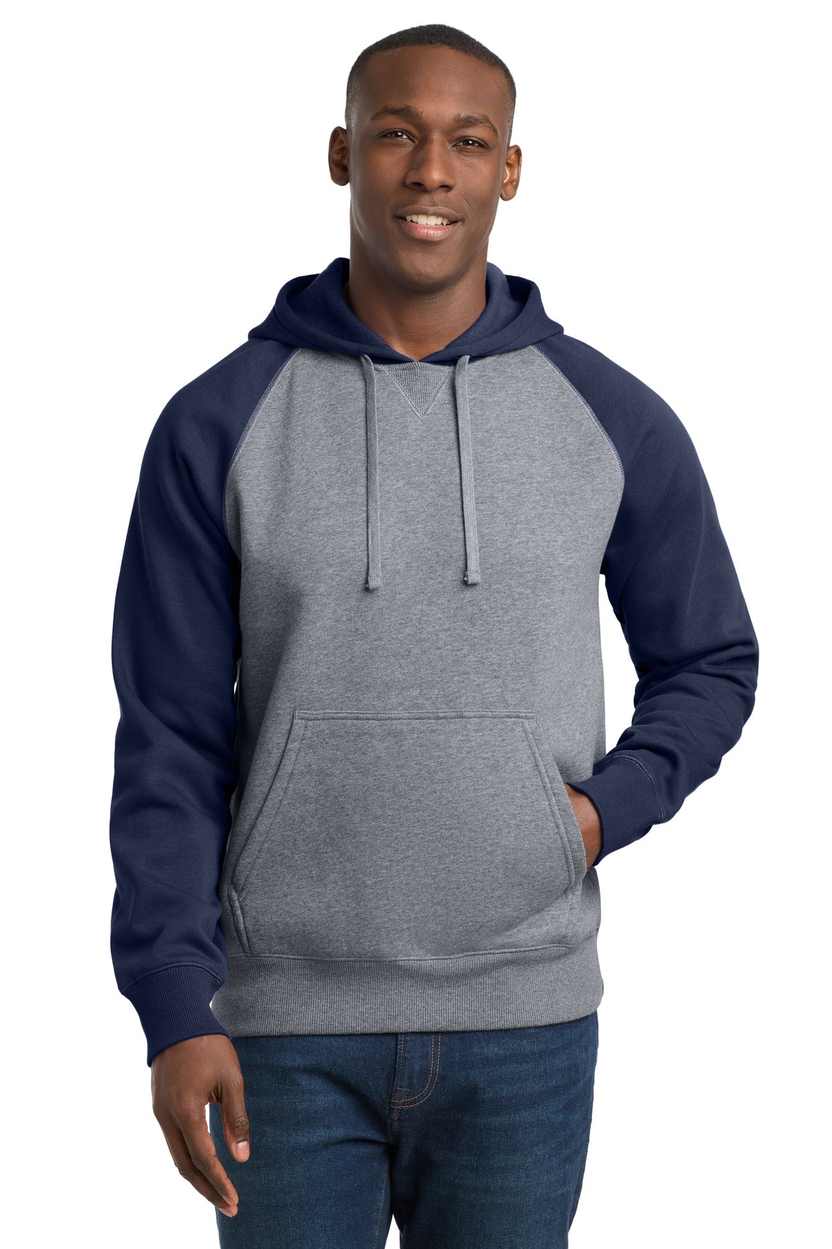 Sport-Tek ®  Raglan Colorblock Pullover Hooded Sweatshirt. ST267