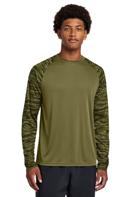 Sport-Tek ®  Drift Camo Colorblock Long Sleeve Tee ST376LS