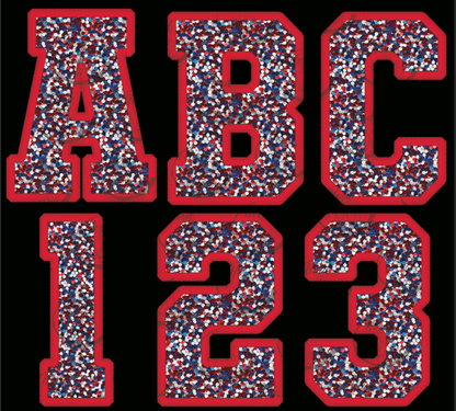 RWB Sequins : Faux Sequins & Embroidery Alphabet
