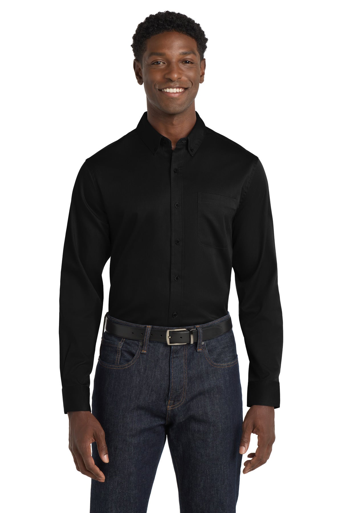 Port Authority ®  Long Sleeve SuperPro React ™  Twill Shirt. W808