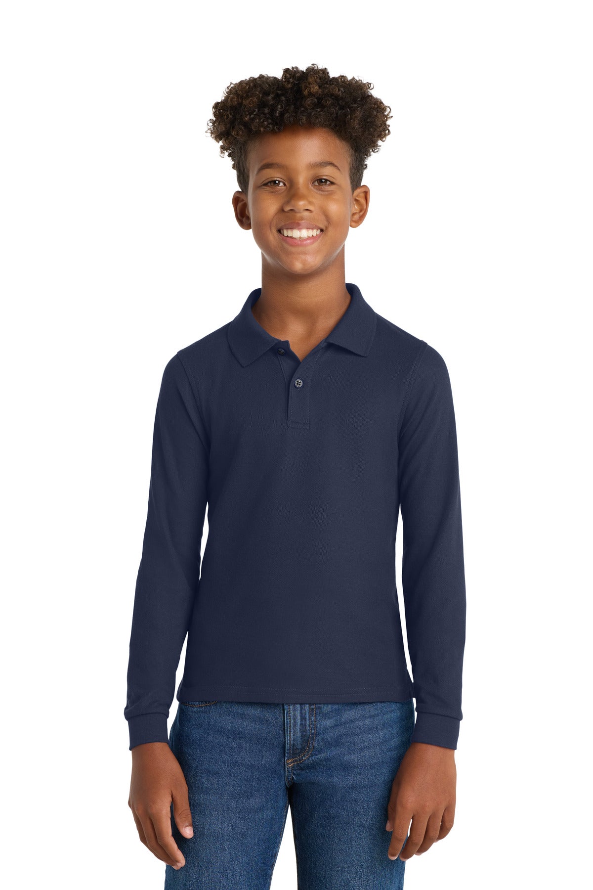 Port Authority ®  Youth Long Sleeve Silk Touch™ Polo.  Y500LS