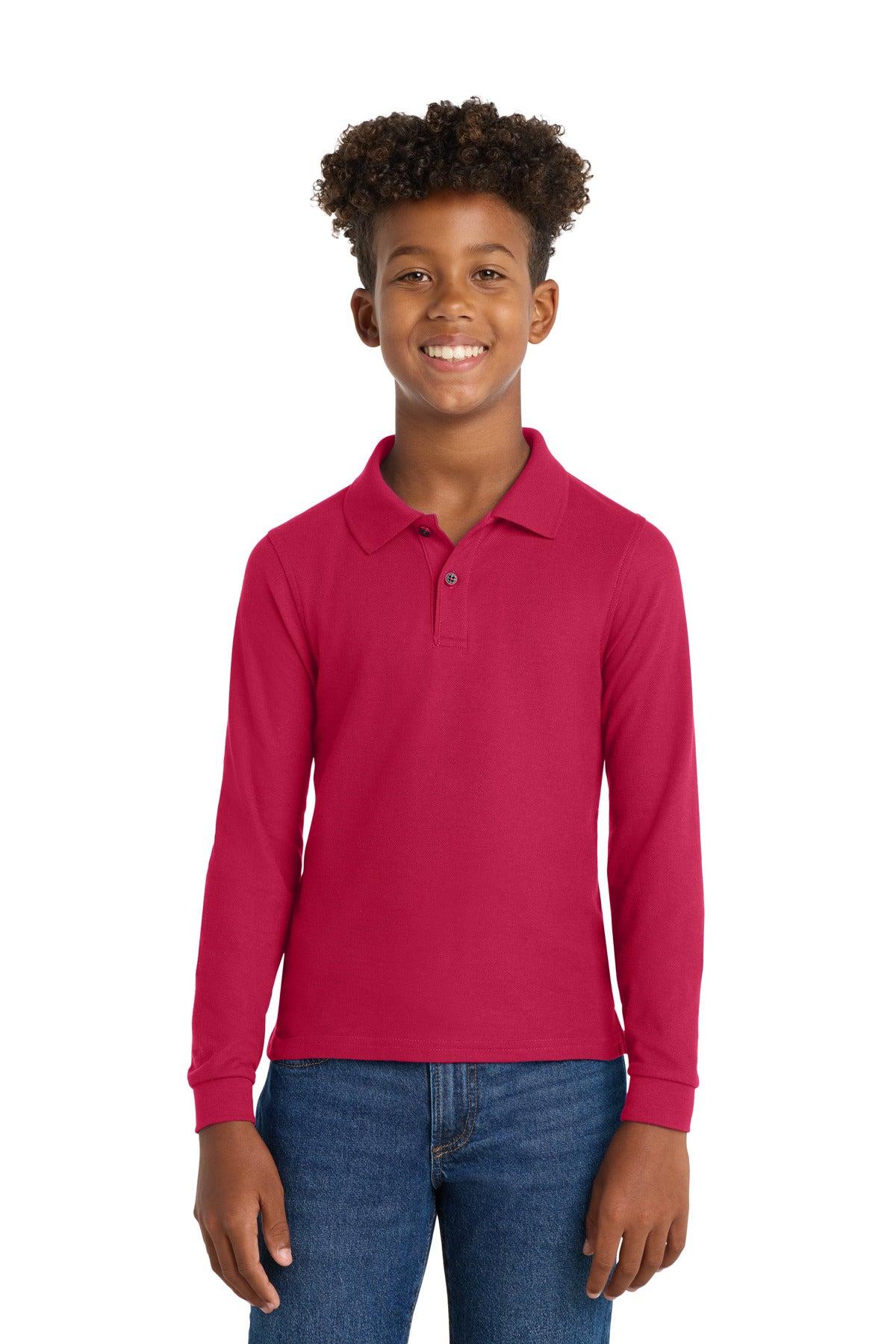 Port Authority ®  Youth Long Sleeve Silk Touch™ Polo.  Y500LS