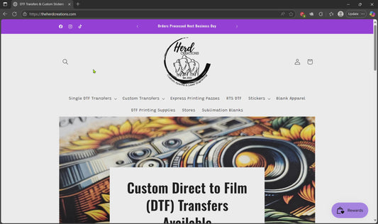 Custom DTF Rolling Gang Sheet