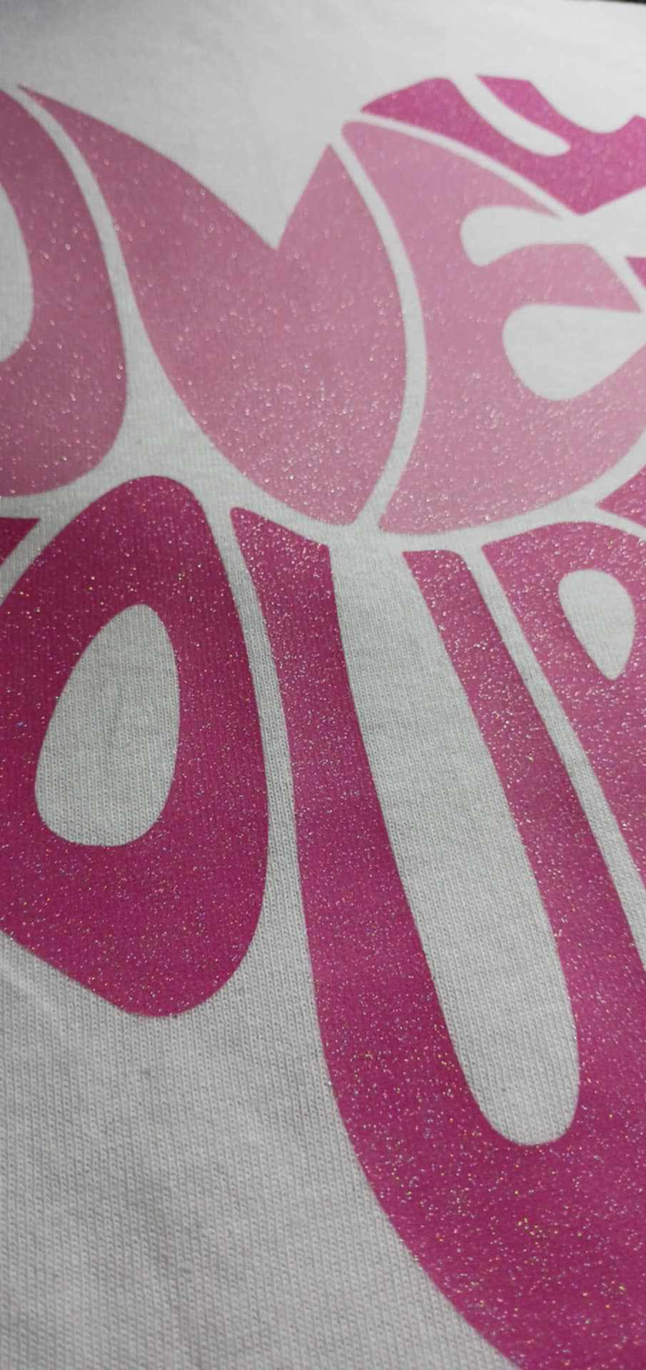 Glitter DTF gang sheet transfer example